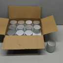 12 Pack 8 oz Round Frosted Glass Jars with Silver Metal Lids, 240ml Matte Clear Empty Candle Jars Cosmetic Jars Food Storage Containers, Canning Jars For Spice, Powder, Liquid, Sample, Face Cream Lotion