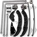 OCPTY Timing Chain Kit Compatible with 2006-2013 for Kia for Hyundai Sedona Sorento Santa Fe Veracruz for Azera for Genesis for Genesis Coupe for Sonata Am Borrego Entourage 3.5L 3.8L 3.3L