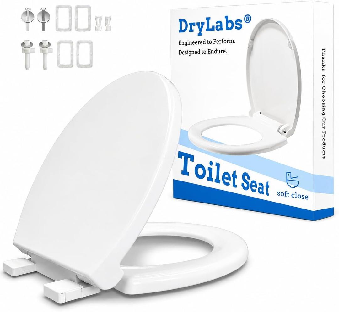Round Toilet Seat 16.5" - Soft Close, Durable PP Toilet Seat, Easy Installation & Removal, Fits Most Toilet Bowls