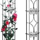 Garden Trellis 2 Pack 72'' H x 12'' W Metal Plant Trellis Indoor/Outdoor Metal Garden Trellis Plant Trellis for Potted Plants Climbing Houseplants Flowers (Black)