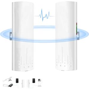 Point to Point Starlink Internet Outdoor Long Range Transmission for Gen 3 Router, Starlink WiFi Extender, 5.8GHz 3KM 100Mbps with 16dBi High Gain Antenna, 2 Pack