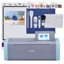 Brother ScanNCut SDX125E Electronic DIY Cutting Machine with Scanner, Make Custom Stickers, Vinyl Wall Art, Greeting Cards and More with 682 Included Patterns, Grey/Aqua