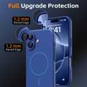 2 x Magnetic for iPhone 17 Case, [Matte Solid Color] [Full Camera Protection] Protective Case for iPhone 17 - Deep Blue