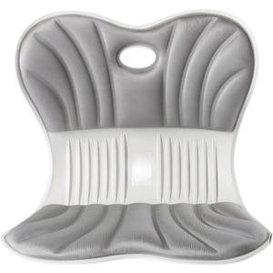 Ergonomic back support office chair cushion, back cushion for posture correction, suitable for long sitting to relieve low back pain - back posture corrector (gray, Large size-（19inch*16inch）)