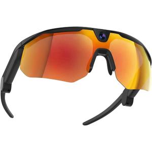 Ranger 4-in-1 Sport Camera Glasses, 16MP 1080P 120FOV Camera Glasses with EIS, Lightweight Sport Sunglasses with AI Video for Outdoor Cycling Hiking (Black)