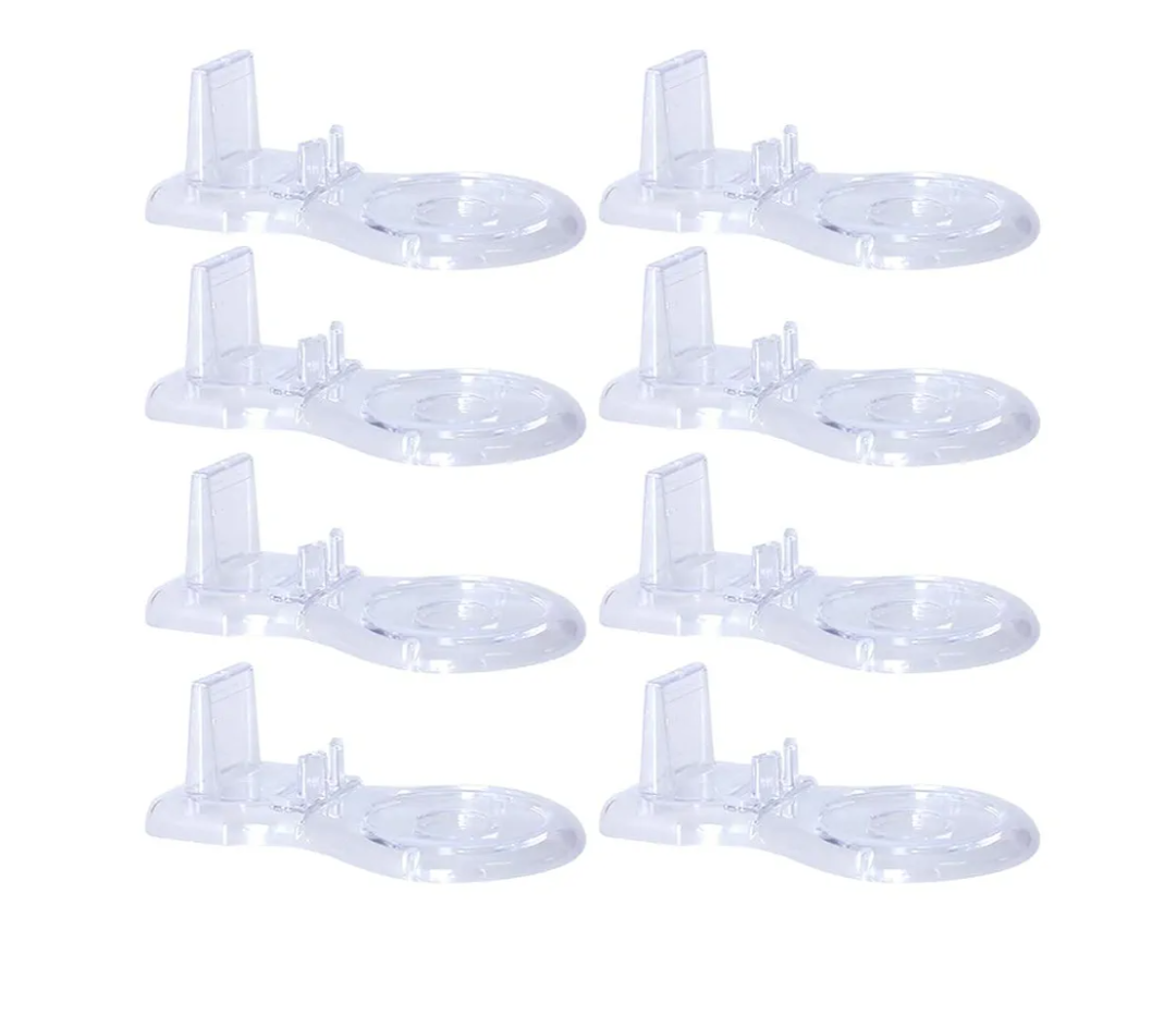 4 Packs Acrylic Display Stands Tea Cup Saucer European Coffee Shelf Display Stand Holder Low Feet