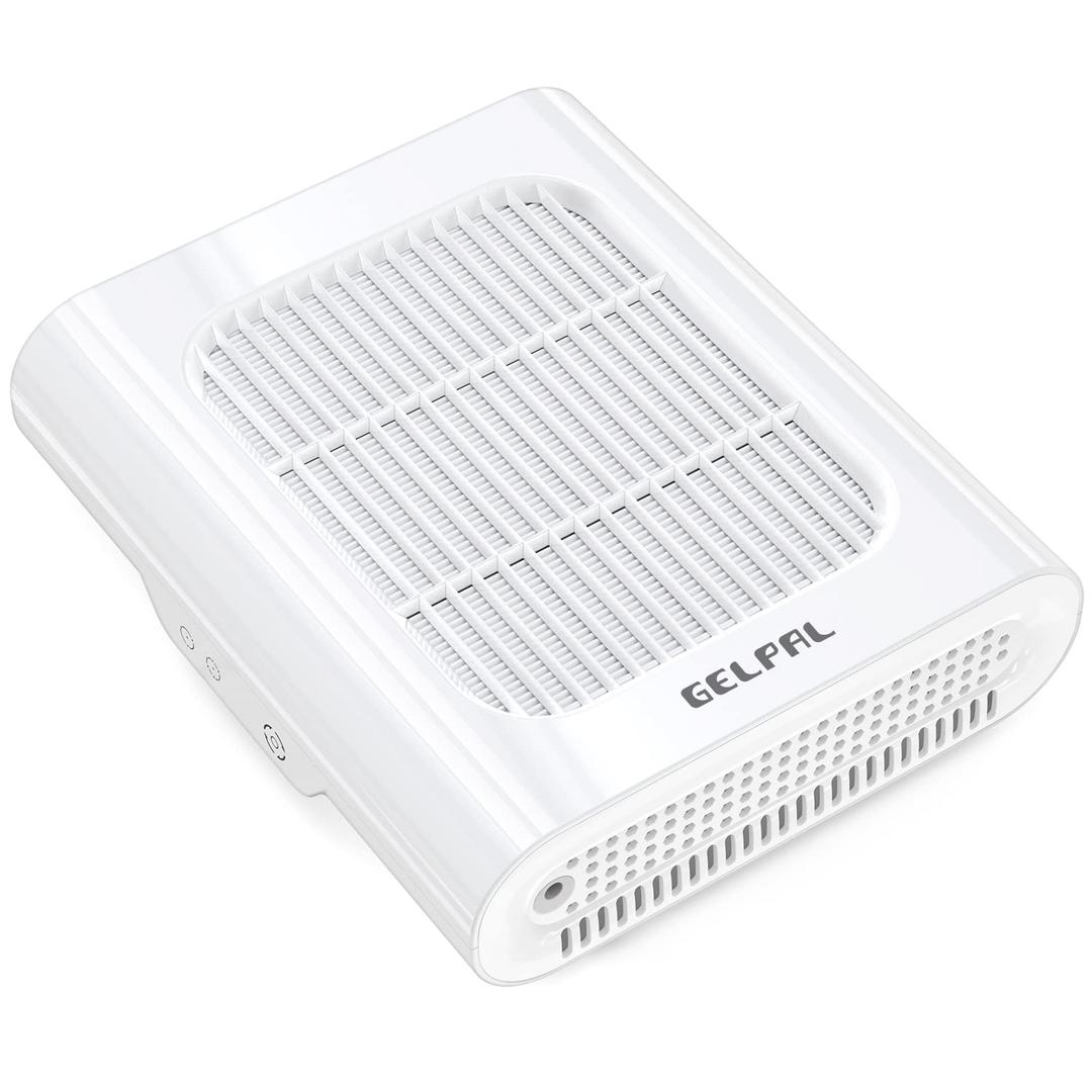 Professional Nail Dust Collector, Adjustable Nail Dust Collector for Acrylic Nails , Electric Nail Vacuum Fan, Low Noise, Dust Collector for Nail Polishing &Salon.White. (301 Turbine quiet dust collector)