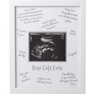 Tiny Ideas Sonogram Signature Frame - Ultrasound Picture Keepsake, Gender Neutral Baby Shower Decor, First Time Moms Pregnancy Gift, Guest Book Alternative, Ideal for Nursery, Marker Included