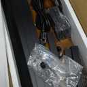 TUTOTAK Small End Table with Charging Station, Narrow Side Table with USB Ports and Outlets, Set of 2, Skinny Sofa Table, Slim Nightstand, Living Room, Bed Room, Brown TB01BB0602 (2-Tier7.9"D x 15.8"W x 22.5"H)