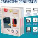 H4D 24 Pocket Morandi Color Spiral Multi Pocket Folder Poly Project Organizer