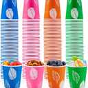 500 Pack 5oz Disposable Paper Cups, Small Disposable Cups, Colorful Small Mouthwash Cups, Mini Paper Cups for Parties, Picnics, Barbecues, Travel and Events