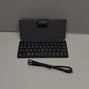 CACOE Wireless Keyboard with Stand, Mini Keyboard for Cell Phone, Ultra-Slim Portable, Foldable, Dual-Channel QWERTY with Stand Holder for Smartphone and More iOS Android Windows, Black