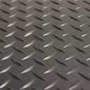 Rubber-Cal Diamond-Plate Rubber Flooring Roll - 3 mm x 4 ft x 2 ft Roll - Black