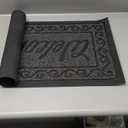 Yimobra Welcome Mat, Heavy Duty Sturdy Door Mats for Home Entrance Outdoor Indoor, Front Doormat for Outside Patio Floor Entry Porch Garage Office, Waterproof, Low Profile, 29.5 x 17, Black Grey