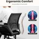 DUMOS Ergonomic Office Chair, Mid-Back Executive Desk Chair 2 Pack, 22.6" W x 23.62" D x 37.4" H