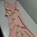 BeryLove Wedding Guest Dresses for Women Long Formal Party Evening Wrap Ruched Midi Dress Cocktail Bridesmaid Date Night Gowns 7099 Blush, Size XS