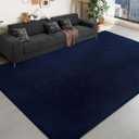QDUIDU Large Area Rugs for Bedroom Living Room  8x10 Feet Ultra Soft Navy Blue Rug Thickened with MemoryFoam, Solid Modern Minimalist Carpets for Home Decor, NonSlip and Comfy Nursery Room Rugs