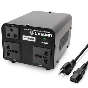 Voltage Transformer Converter 800 Watt Step Up/Down Convert from 110-120 Volt to 220-240 Volt and from 220-240 Volt to 110-120 Volt with 1 US Outlets, 2 Universal Outlets