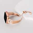 Stainless Steel Bands Compatible with Apple Watch 42mm/41mm/40mm/38mm 46mm/45mm/44mm iwatch Bands Series 10/9/8/7/6/SE/5/4/3/2/1, Women Dressy Bangle Wristband, Silver Black Rose Gold