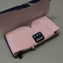 Sleep Mask Bluetooth 5.4 Headphones Soft Wireless Headband Eye Mask Blackout with Microphone (Pink)