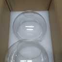 2 Pack Clear Glass Shades Globes, Glass Lamp Shade Covers Replacements, 1.65 In Fitter 5.1 In Height 5.9 In Diameter Transparent Lampshades for Light Fixtures Chandelier Wall Sconces Pendant Lights