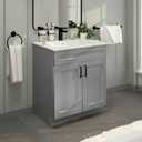 La Royal Light Grey Shaker Sink Base Bathroom Vanity 30" Width,Bathroom Sink Cabinet