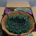 Hananona 2 Set Artificial Outdoor Flowers with Hanging Basket, 2 Hanging Planters with 24 Pcs Flowers for Spring Summer Front Porch Garden Patio Home Decor (2, Red, Purple, Yellow, Rose Red)