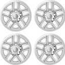 Wheel Skins Compatible with Toyota Tundra 2007-2021; 18 inch Wheel Covers; Set of 4 Packs (Chrome)