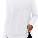 XIEERDUO Women's Workout Tops Long Sleeve Quick Dry Shirts for Hiking Running Small (White)