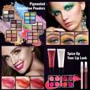 Makeup Kit for Teen Girls & Women Full Kit, Beauty Train Case with Starter Cosmetics Set, Make Up Valentine's Gift Box with Eyeshadow,Lipgloss,Highlight,Blush,Lip&Eye Pen,Brush & More(GoldenBrown)