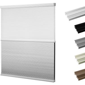 Boolegon Day Night Cellular Shades Cordless Blackout/Light Filtering 2 Shades in 1 Honeycomb Blinds Top Down Bottom Up Custom Cut to Size Cellular Blinds for Windows, Custom Size, White.