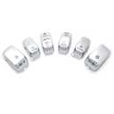 Hand Control Chrome Switch Caps Kit for Harley Sportster XL Dyna Softail Road King 1996-2013