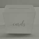 UNIQOOO Frosted Acrylic Wedding Card Box with Slot, Large 10x10x5.5 inch w/White Print | Wedding Receptions Wishing Well Money Box, Birthdays, Memory Box, Suggestion Boxes, Acrylic Ballot Box