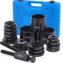 Orion Motor Tech Wheel Bearing Press Kit for Front Wheel Drive Bearing Removal & Installation, 24pc Wheel Bearing Puller Tool Set with Sliding Screws Universal Bushings Sleeves