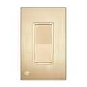 ENERLITES Elite Series Decorator Switch with Brushed Screwless Wall Plate, Paddle Light Switch, 3-Way or Single Pole, 3 Wire, Grounding Screw, Residential Grade, 15A 120V, UL listed, 93150-GDWBP