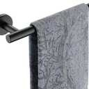 JQK Black Towel Bar, 27 Inch 304 Stainless Steel Thicken 0.8mm Towel Rack Bathroom, Towel Holder Matte Black Wall Mount, Useable Length 24 Inch, TB110L24-PB