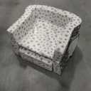 Toddler Travel Bed, Portable Toddler Bed & Chair 2-in-1  Convertible Travel Crib with Storage Pockets, Built-waterproof Oxford Cloth, Easy,Washable Covers,Soft Dutch Velvet (Stars Pattern)