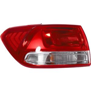 Halogen Tail Light Assembly for KIA Sorento 2016 2017 2018 Left Driver Side Rear Outer Tail Lamp Replacement Clear & Red Lens 92401C6000 (Left Driver Side)