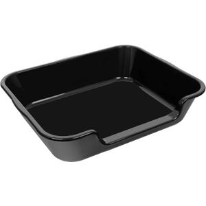 1 Pack Extra Large Dog Litter Box Pan Tray (ABS Material), Low Entry Jumbo Senior Litter Boxes for Multiple Kitten Big Cats, Pet Safe Indoor Dog Potty (Black, 24" L x 20" W)
