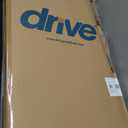 Drive Medical 13067 Non Tilt Top Overbed Table with Wheels and Secure Height Adjustment, Tray Table for Hospital or Home Use, Bedside Rolling Overbed Table, Silver Vein