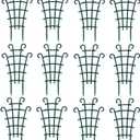 UWIOFF 12 Pack Trellis for Potted Plants, Garden Trellis for Climbing Plants Plastic Mini Climbing Plant Trellis Flower Pots Support Stackable Trellis for Climbing Plants Peas, Dark Green