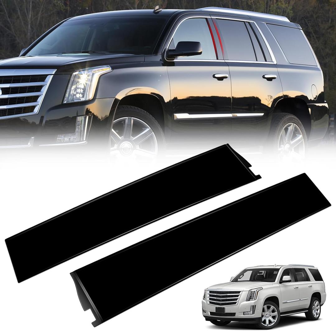 B Pillar Door Trim Molding Window Trim Cover fit for Cadillac Escalade ESV/Chevy Tahoe/Chevrolet Suburban/GMC Yukon XL 2015 2016 2017 2018 2019 2020, Replace 926-241, 926-242 (Driver & Passenger Side)
