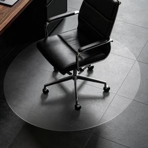 Clear Chair Mat for Hard Floor, 48" x 48" Heavy Duty Floor Protector, Round | Durable Thick PVC, Anti-slip Grip Backing, Smooth Rolling Surface, Scratch-resistant Surface