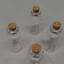 Yungyan 50 Pieces Small Mini Glass Bottles Jars with Cork Stoppers Set, Tiny Cork Glass Bottles with Eye Screws and Small Funnel for Decoration, Art Crafts, DIY Projects, Party Favors(5ml)