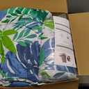 LVTXIII Outdoor Seat/Back Chair Cushion Patio Tufted High Back Cushion, Seasonal Replacement Rocking Chair Cushion with Ties (22” W x 20D”, Set of 2, Islamorada Blue Green), 44x22x4