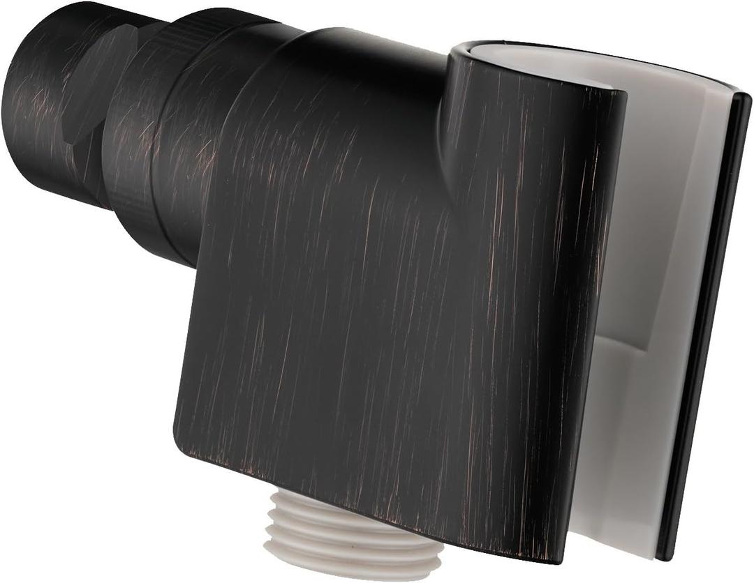 hansgrohe Easy Install Handheld Shower Head Holder Modern in Rubbed Bronze, 04580920