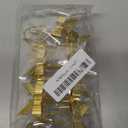 12 Pcs Bow Shower Curtain Hook Decorative Metal Shower Curtain Ring Luxury Bow Hook Suitable for Bathroom and Bedroom (Gold)