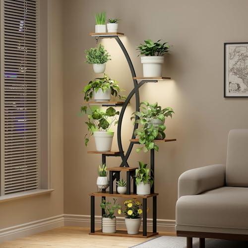 Amazon.com : Kavlium Plant Stand Indoor,8-Tier 65 inch Tall Plant Shelf for Indoor Plants with Grow Light, Plant Shelf with Adjustable Brightness & Timer,Modern Metal Plant Display Rack for Living Room/Patio : Patio, Lawn & Garden