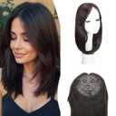 Hair Toppers for Women with Thinning Hair Toppers 360 3D Topper Hair Pieces for Women Smiling Style Leads Fashion (16 Inch, smile-Dark Brown)