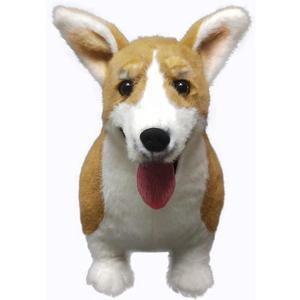 WOKI Corgi Dog 20 Inch Realistic Lifelike Louie Welsh Corgi Dog Plush Stuffed Animal Pet Dog Huggle Furry Corky